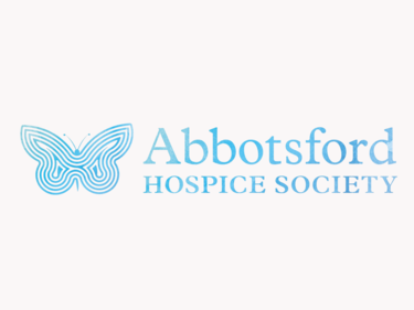 Blue logo with butterfly for Abbotsford Hospice Society